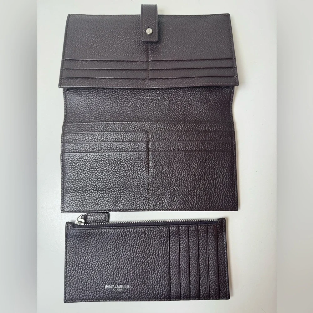 Yves Saint Laurent Women’s Brown Leather Long Wallet - Picture 6 of 16